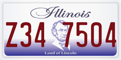 IL license plate Z347504