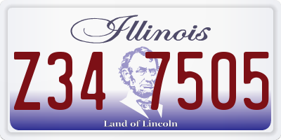 IL license plate Z347505