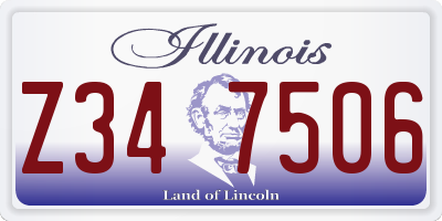 IL license plate Z347506