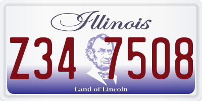 IL license plate Z347508