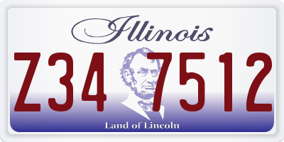 IL license plate Z347512