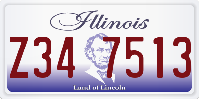 IL license plate Z347513