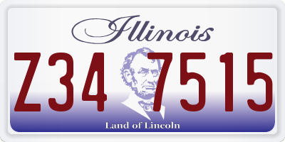 IL license plate Z347515