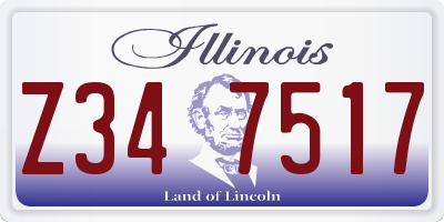 IL license plate Z347517