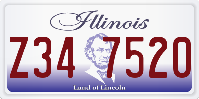 IL license plate Z347520