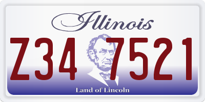 IL license plate Z347521