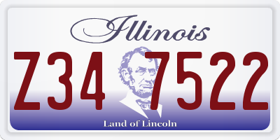 IL license plate Z347522