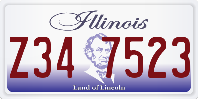 IL license plate Z347523