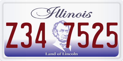 IL license plate Z347525