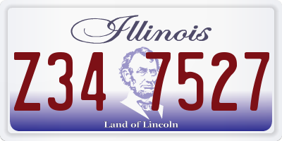 IL license plate Z347527