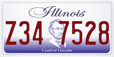 IL license plate Z347528