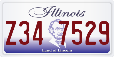 IL license plate Z347529