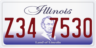 IL license plate Z347530