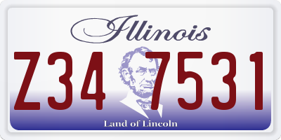 IL license plate Z347531