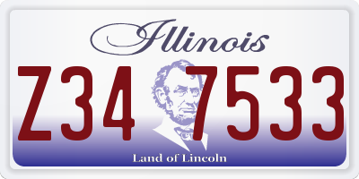IL license plate Z347533