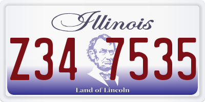 IL license plate Z347535