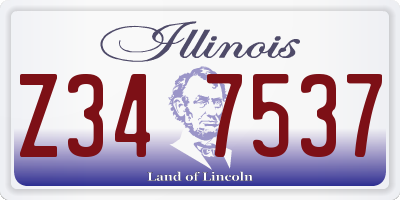 IL license plate Z347537