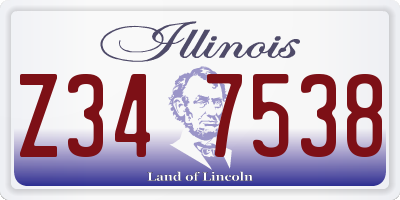 IL license plate Z347538