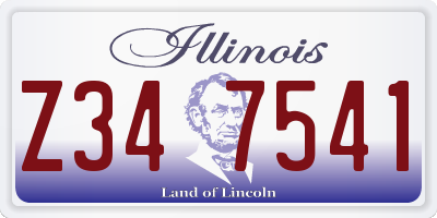 IL license plate Z347541