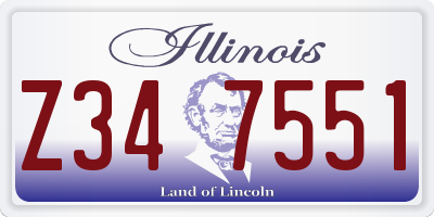 IL license plate Z347551