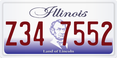 IL license plate Z347552