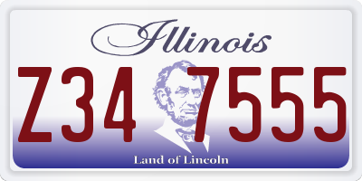 IL license plate Z347555
