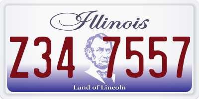 IL license plate Z347557
