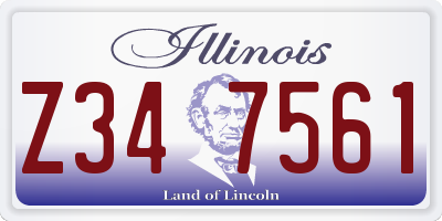 IL license plate Z347561