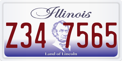 IL license plate Z347565