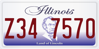 IL license plate Z347570
