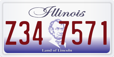 IL license plate Z347571