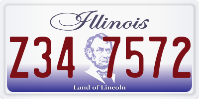 IL license plate Z347572