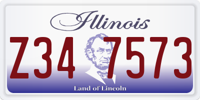 IL license plate Z347573