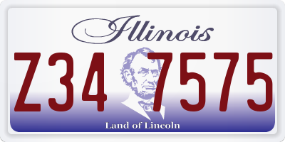 IL license plate Z347575