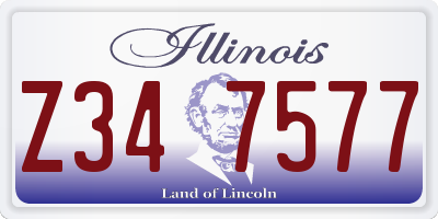IL license plate Z347577