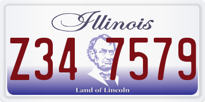 IL license plate Z347579
