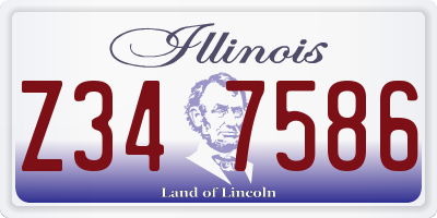 IL license plate Z347586