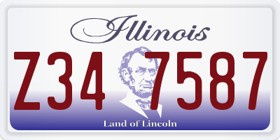 IL license plate Z347587