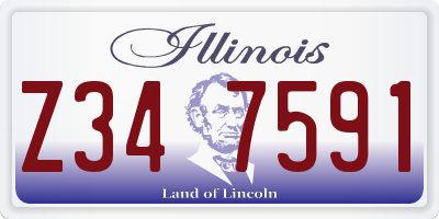 IL license plate Z347591