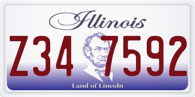 IL license plate Z347592