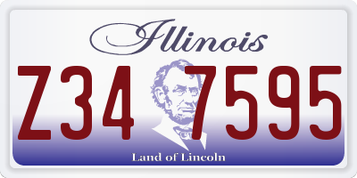 IL license plate Z347595