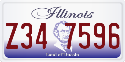 IL license plate Z347596