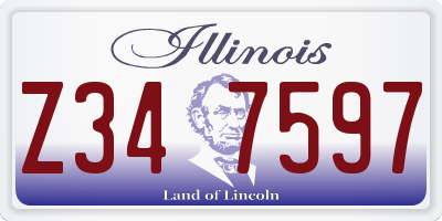 IL license plate Z347597