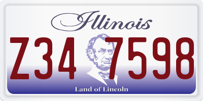 IL license plate Z347598