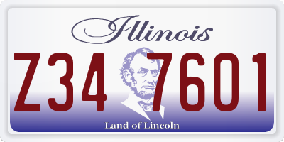 IL license plate Z347601