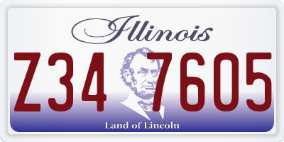IL license plate Z347605