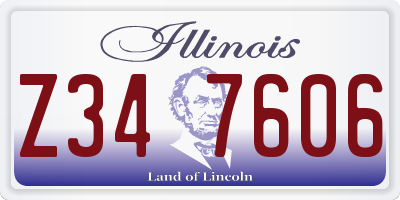 IL license plate Z347606