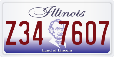 IL license plate Z347607