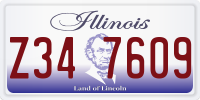 IL license plate Z347609