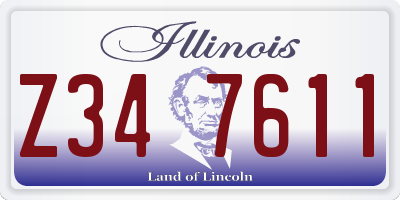 IL license plate Z347611